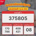 ผลสลากกินแบ่ง1ธันวาคม2565